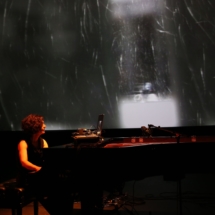 Eve Egoyan performing Eve Egoyan / David Rokeby Surface Tension - Flurry 2